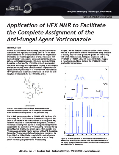 JEOL HFX NMR for Assignment of Voriconazole
